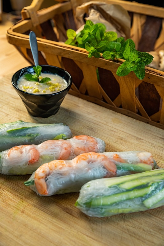 recette de Rouleaux de printemps d’asperges vertes