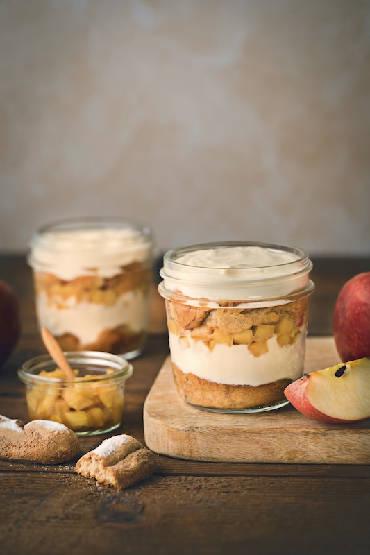 Tiramisu aux pommes de Savoie caramélisées