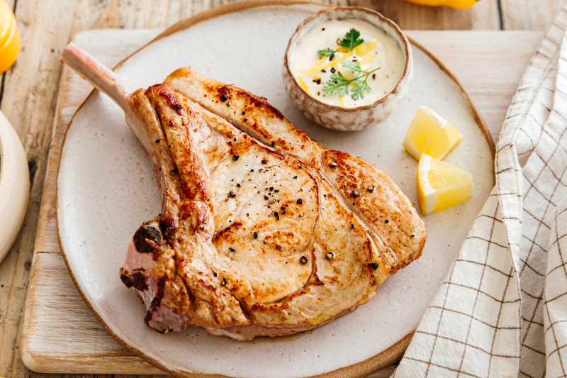 Côte de veau façon printemps