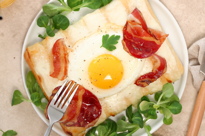 Focaccia Roma façon carbonara