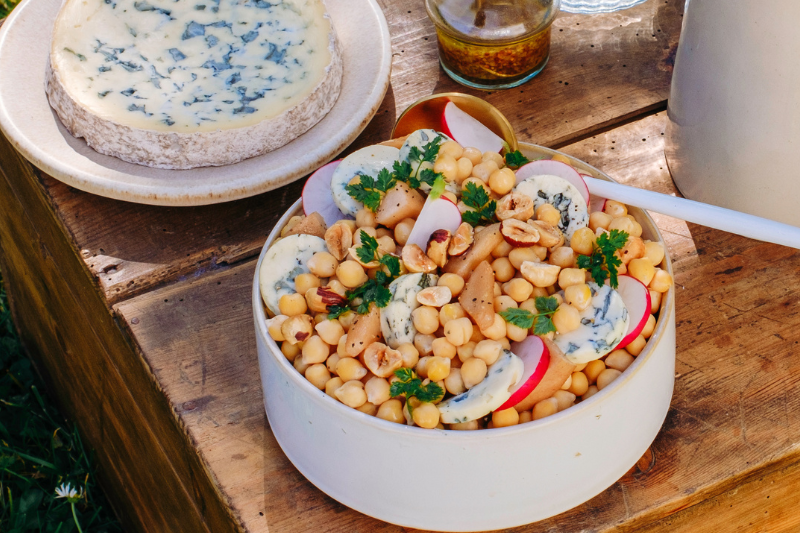 Salade de pois chiches à la fourme