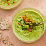 Gaspacho aux asperges et petits pois