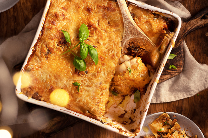 Lasagnes aux épinards et béchamel parfumée