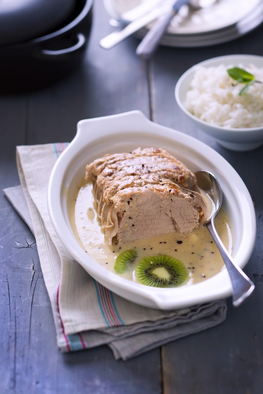 recette de Rôti de veau aux kiwis