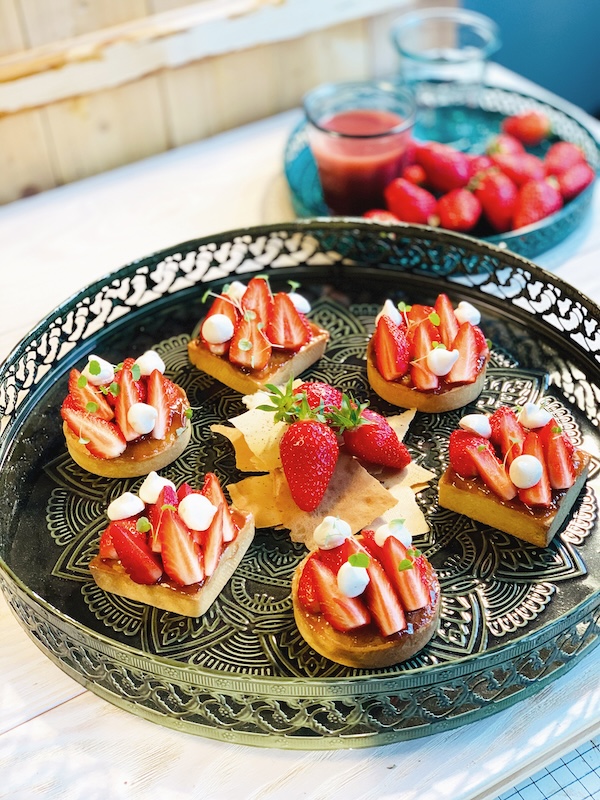 recette de Tartelettes fraises et rhubarbe