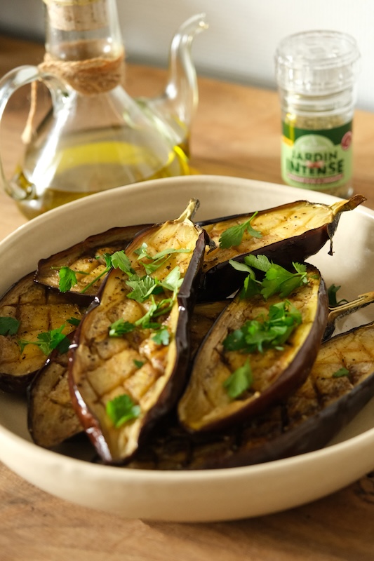 recette de Aubergines grillées au barbecue