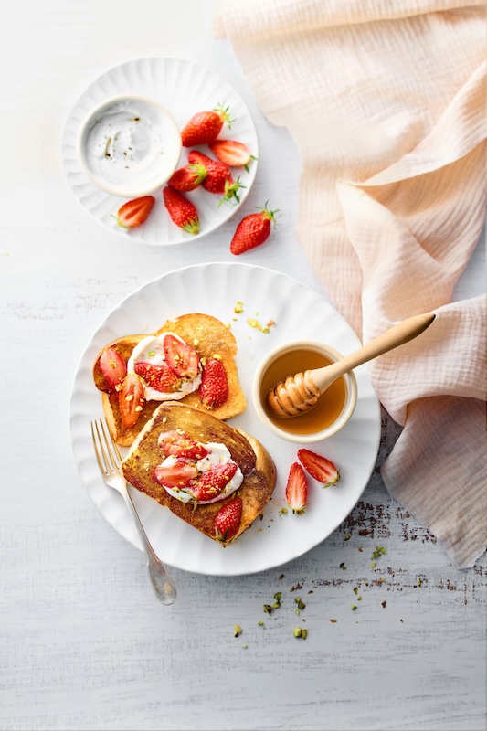 recette de Brioche toastée ricotta et miel