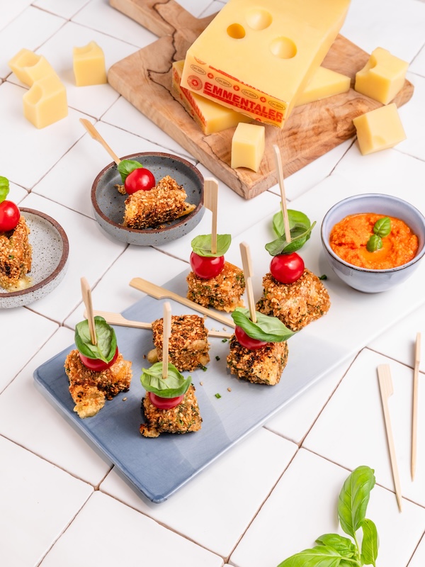 recette de Brochettes d’Emmentaler Suisse pané