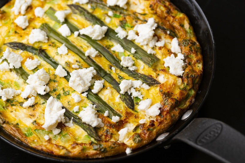 Frittata aux asperges et courgettes