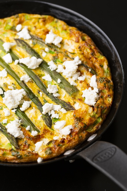 recette de Frittata aux asperges et courgettes