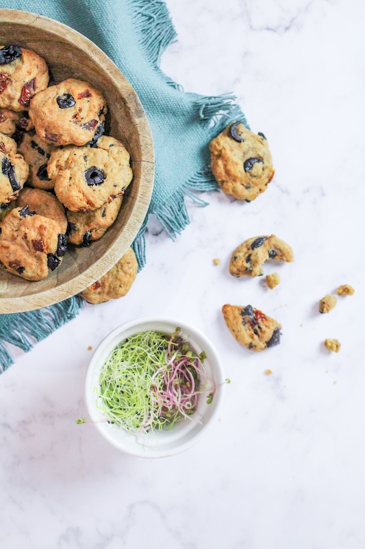 recette de Mini-cookies aux olives de Kalamata