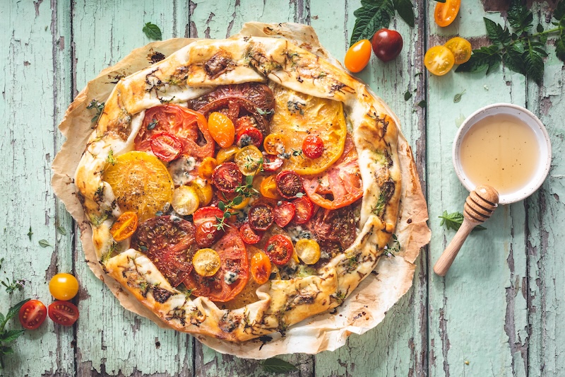 recette de Tarte Floraline à la tomate et à la moutarde