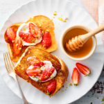 Brioche toastée ricotta et miel