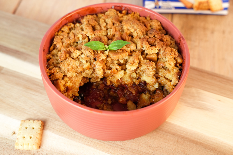 Crumble de tomates confites