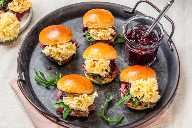 Mini-burgers à la Tête de Moine