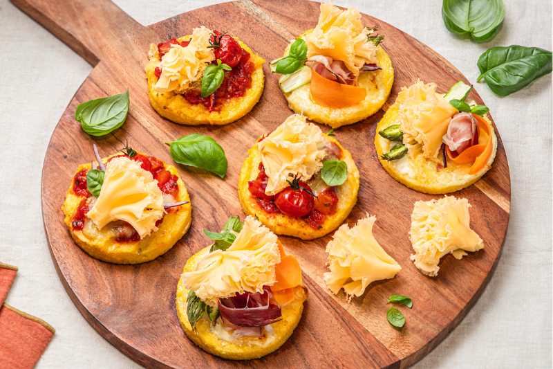 Mini-pizzas de polenta