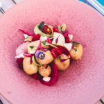 Salade de pommes de terre aux framboises