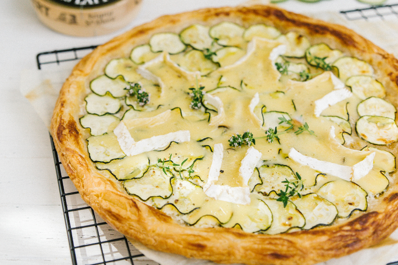 Tarte fine aux courgettes et Camembert