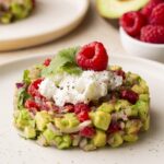 recette de Tartare avocat framboise et chèvre