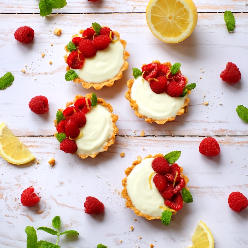 recette de Tartelettes citron-framboises