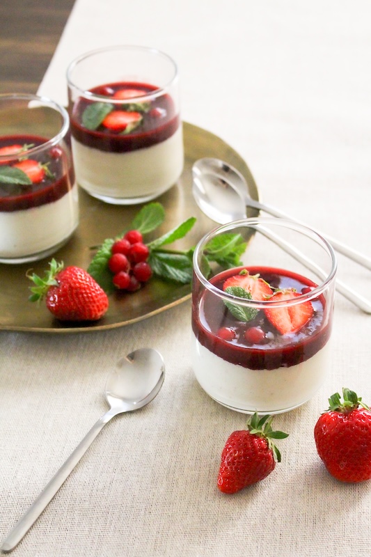 recette de Panna cotta de soja au coulis