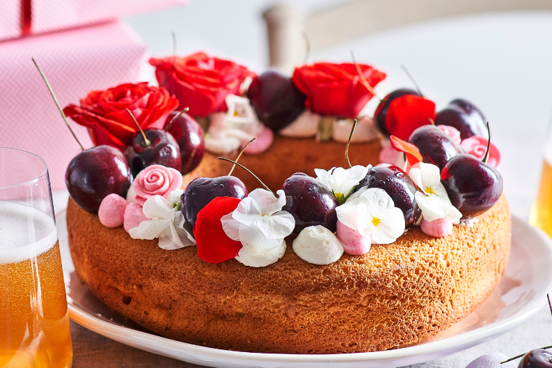 Gâteau au mascarpone et aux cerises