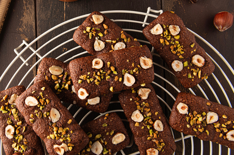 Financiers au chocolat et fruits secs