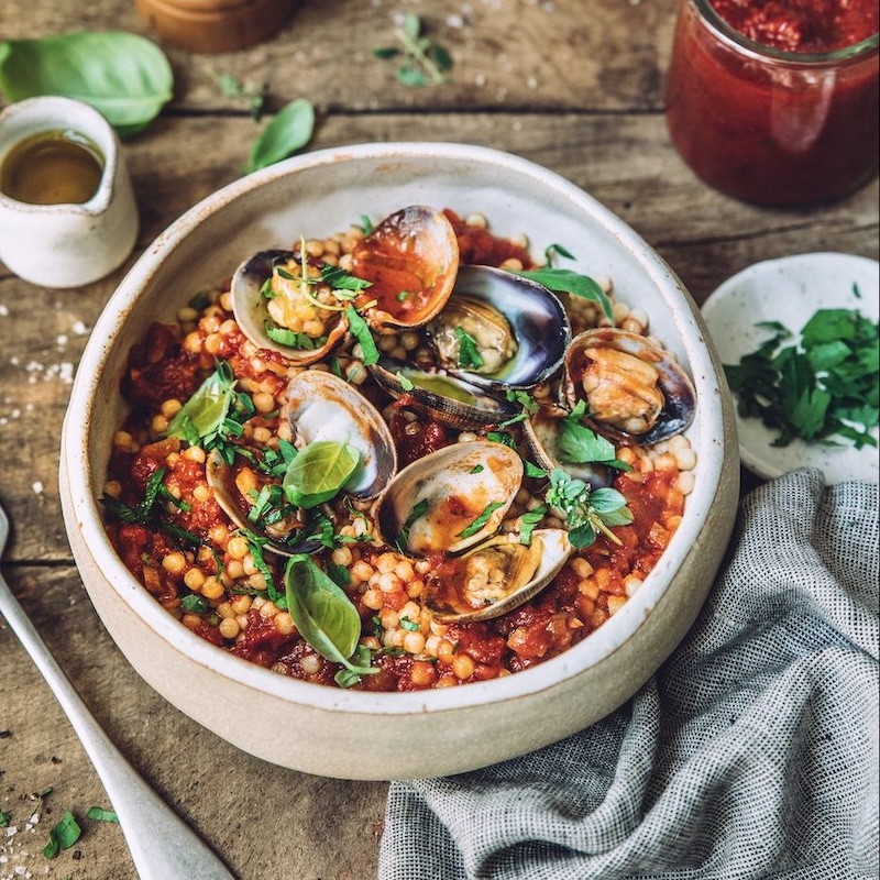 recette de Fregola sarda alle vongole