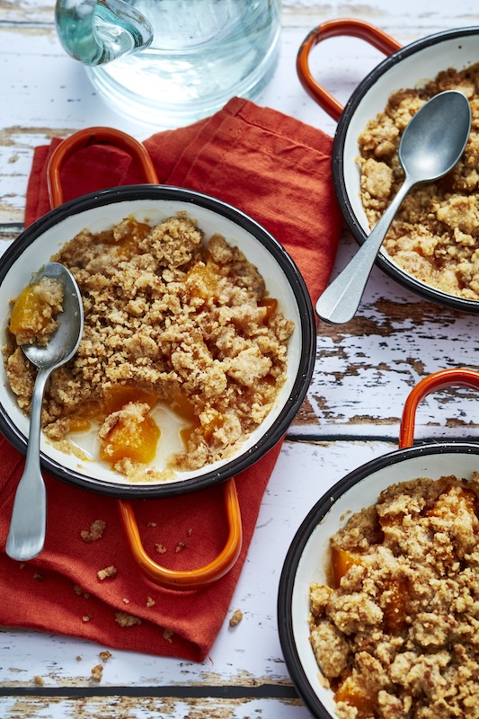 recette de Crumble express nectarine-abricot