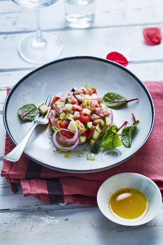 recette de Tartare de veau et légumes au citron