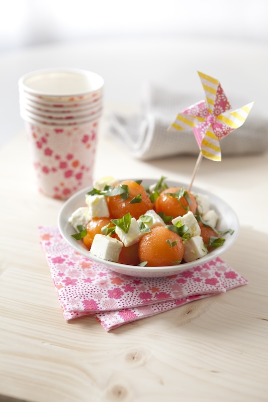 recette de Salade melon feta basilic