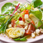 Salade d’artichaut tomates et Reblochon
