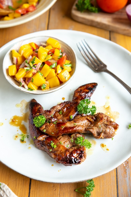 recette de Aiguillettes de canard grillées au miel