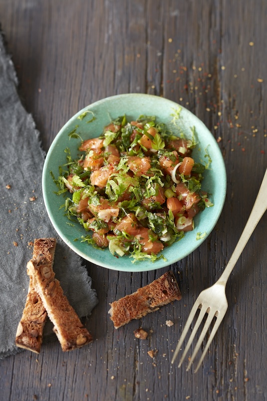 recette de Ceviche vert de saumon écossais