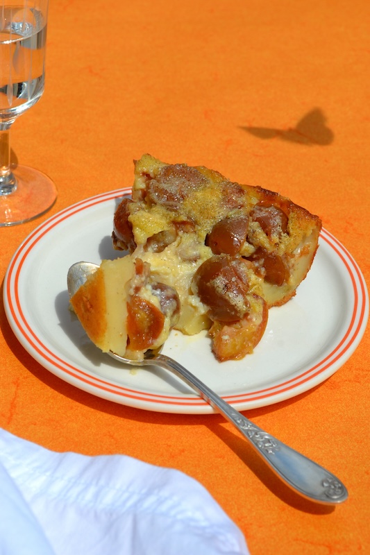 recette de Clafoutis aux mirabelles rhum et vanille