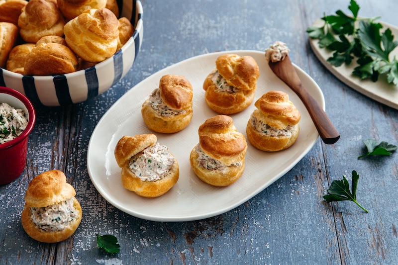 recette de Gougères au thon et fromage frais