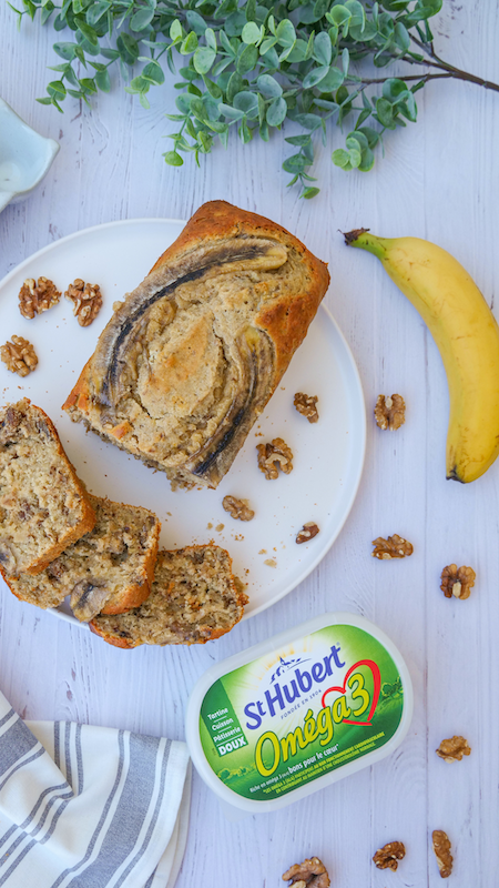 recette de Banana bread aux noix