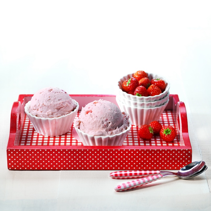 recette de Glace à la fraise et au mascarpone