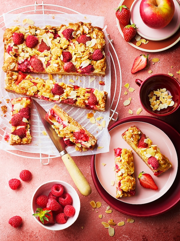 recette de Barres moelleuses aux fruits rouges