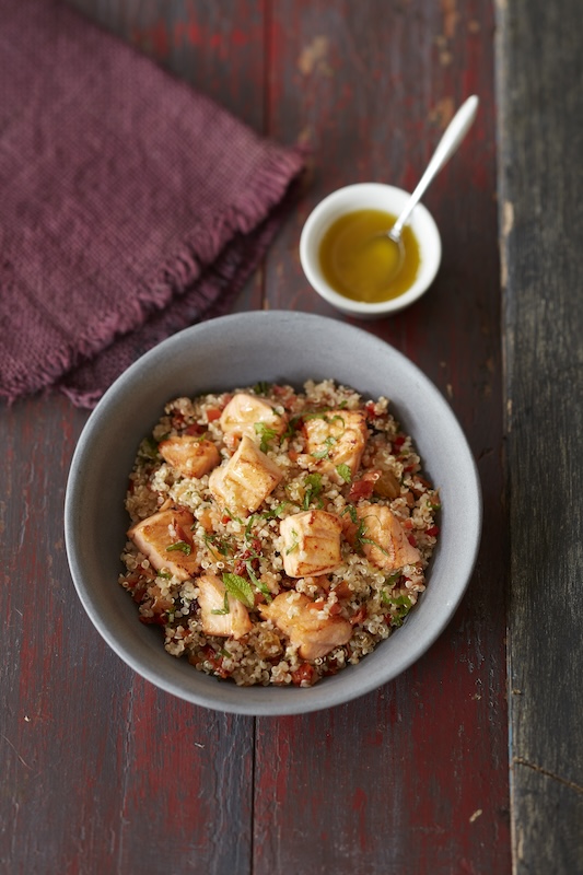 recette de Taboulé de quinoa au saumon à l’orientale