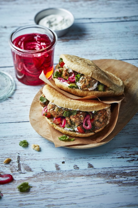 recette de Boulettes de veau en pain pita