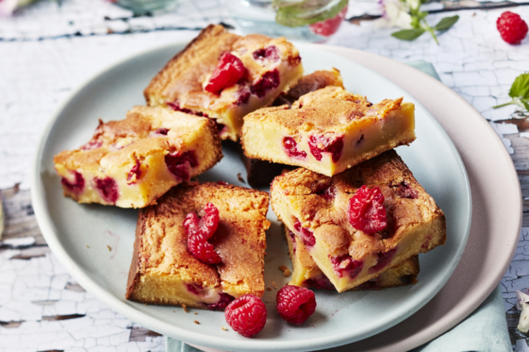 Brownie framboises chocolat blanc