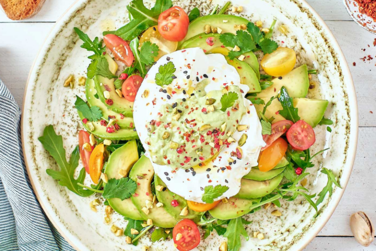 Burrata au crémeux de pistache avocat