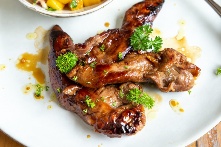 Aiguillettes de canard grillées au miel