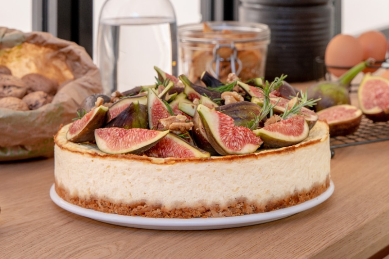 Cheesecake aux fromages frais figues