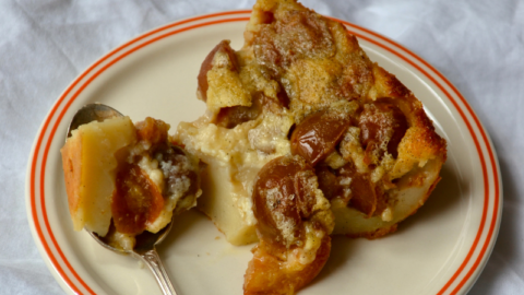 Clafoutis aux mirabelles rhum et vanille