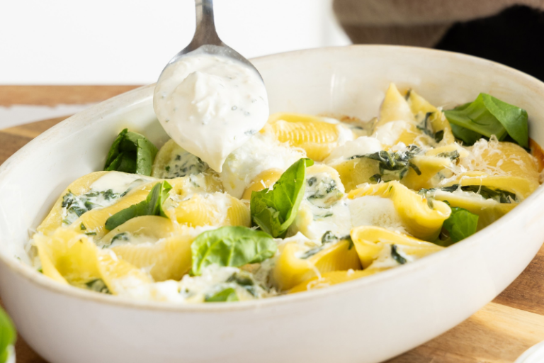 Conchiglioni aux épinards et Petit Billy