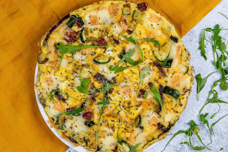 Frittata de courgettes et Maroilles