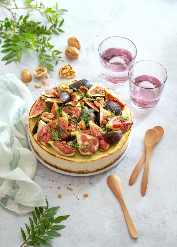 recette de Cheesecake aux fromages frais figues