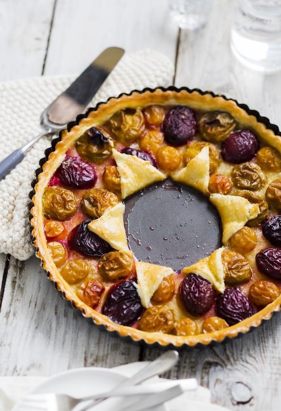 recette de Tarte soleil aux prunes